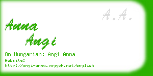 anna angi business card